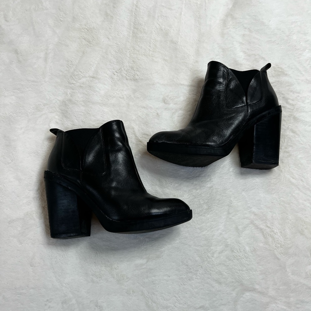 Leather Heeled Booties